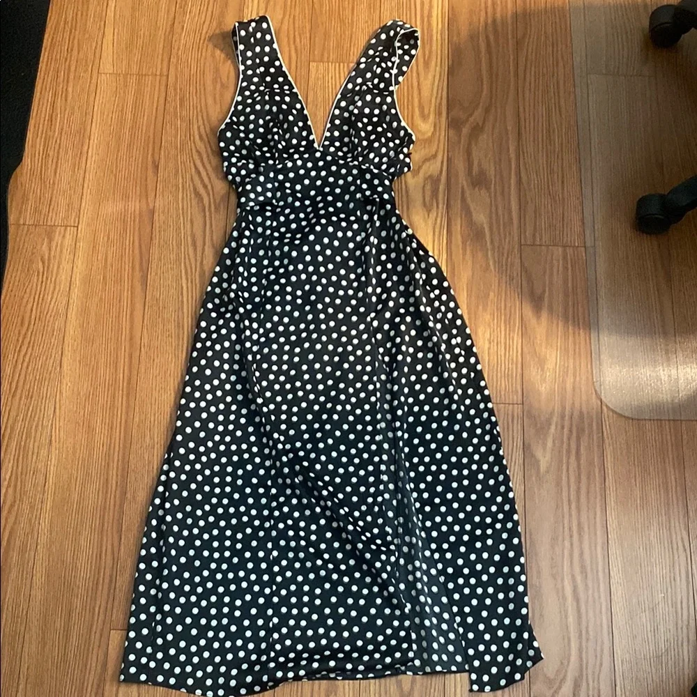 Polka Dot Black and White Dress - Picture 1 of 6
